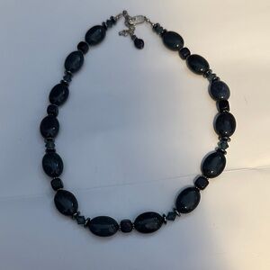 Sophisticated Blue Stone Beaded Necklace
